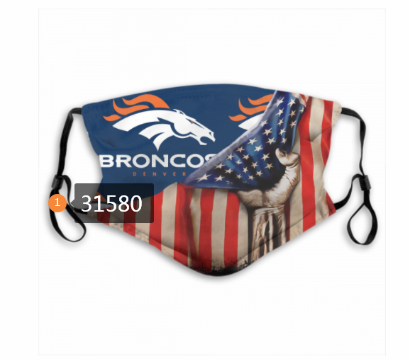 NFL 2020 Denver Broncos #6 Dust mask with filter->nfl dust mask->Sports Accessory